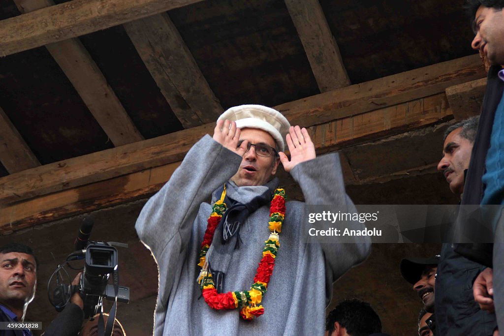 Chief Minister of Jammu and Kashmir Omar Abdullah files his nomination papers