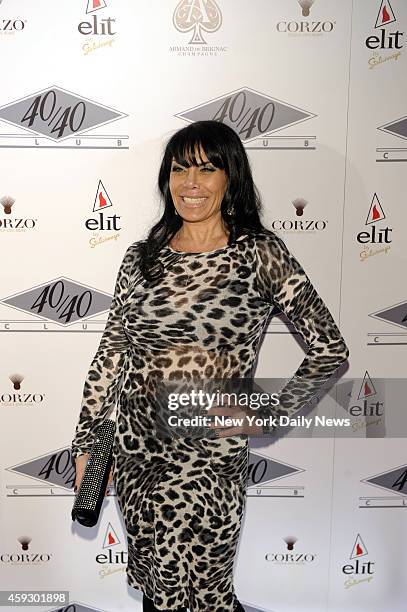 Renee Graziano arrives at the reopening of Jay-Z's 40/40 Club. The Manhattan clubs new $10 million renovation includes four gargantuan,...