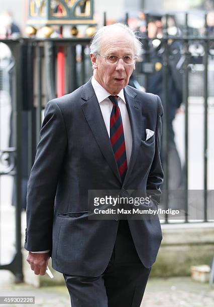 Sir Robert Fellowes attends a service of thanksgiving for Lady Mary Soames at Westminster Abbey on November 20, 2014 in London, England. Lady Mary...