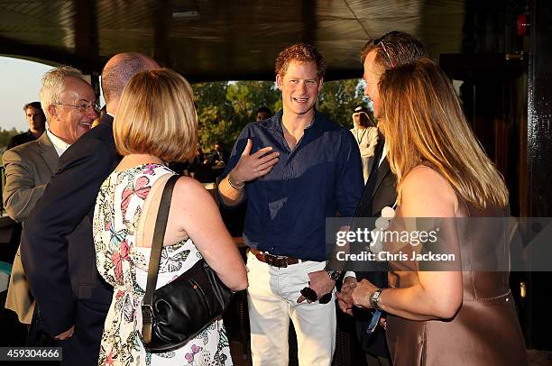 Prince Harry attends the Sentebale Polo Cup presented by Royal Salute World Polo at Ghantoot Polo Club on November 20, 2014 in Abu Dhabi, United Arab...