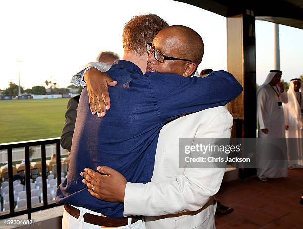 Prince Harry and Prince Seeiso of Lesotho attends the Sentebale Polo Cup presented by Royal Salute World Polo at Ghantoot Polo Club on November 20,...