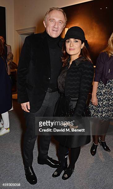 Francois-Henri Pinault and Salma Hayek attend the book launch and private view of "Mary McCartney: Monochrome And Colour" curated by De Pury De Pury...