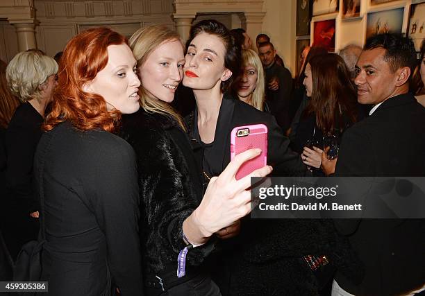 Karen Elson, Jade Parfitt and Erin O'Connor attend the book launch and private view of "Mary McCartney: Monochrome And Colour" curated by De Pury De...