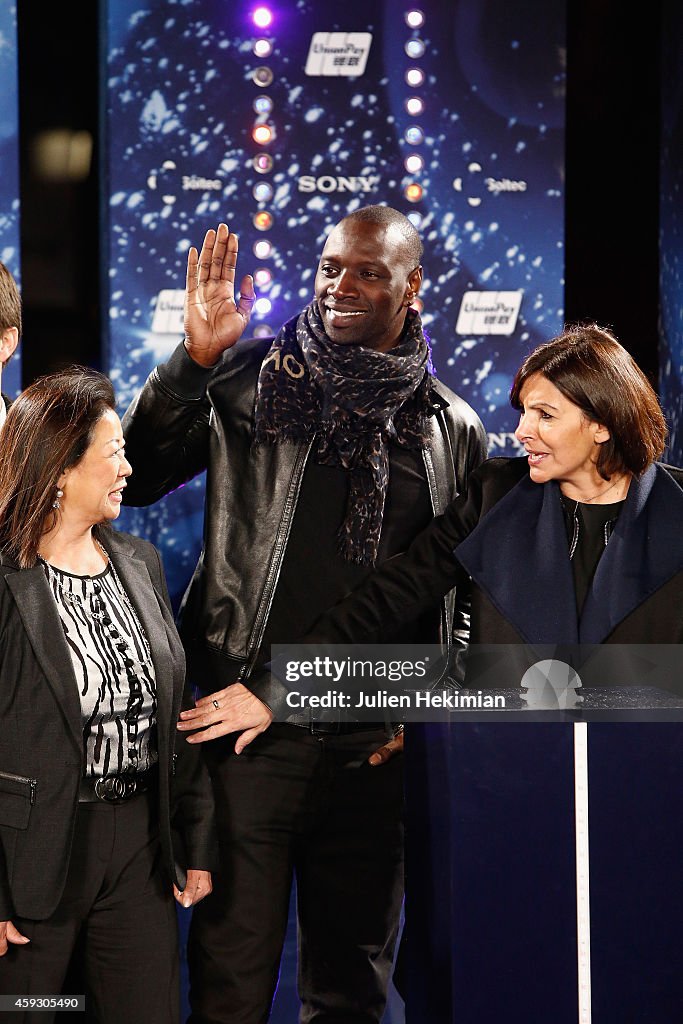 Omar Sy Launches Christmas Champs-Elysees Illuminations