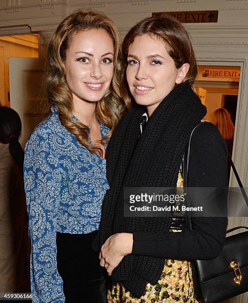 Camilla Al Fayed and Dasha Zhukova attend the book launch and private view of "Mary McCartney: Monochrome And Colour" curated by De Pury De Pury on...