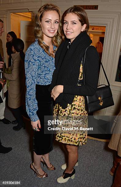 Camilla Al Fayed and Dasha Zhukova attend the book launch and private view of "Mary McCartney: Monochrome And Colour" curated by De Pury De Pury on...