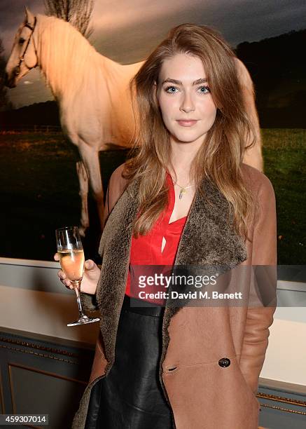 Eve Delf attends the book launch and private view of "Mary McCartney: Monochrome And Colour" curated by De Pury De Pury on November 20, 2014 in...