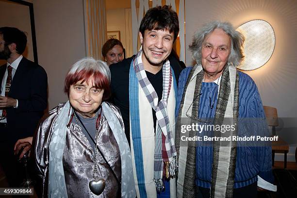 Photographer Agnes Varda, Contemporary artist Adel Abdessemed and Stage Director Ariane Mnouchkine attend Helene Cixous receives Insignia of Officer...