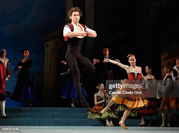 Mikhailovsky Ballet dancer Ivan Vasiliev performs a scene from 'Don Quixote' during a dress rehearsal at David H. Koch Theater, Lincoln Center on...