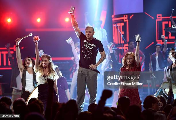 Singer Rene Perez Joglar of Calle 13 performs onstage during the 15th Annual Latin GRAMMY Awards at the MGM Grand Garden Arena on November 20, 2014...