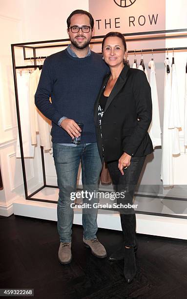 Sybille Mang and her son Thomas Mang during Mary-Kate Olsen and Ashley Olsen present their collection 'The Row' at Marion Heinrich on November 20,...