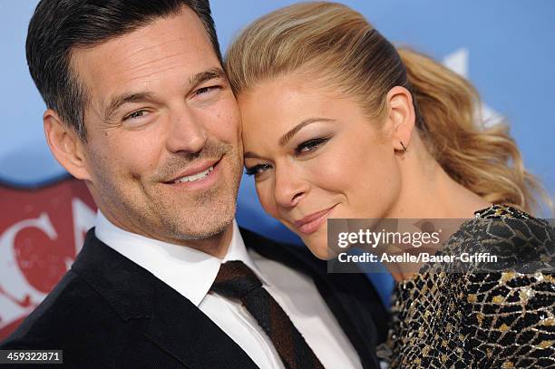 Actor Eddie Cibrian and wife singer LeAnn Rimes arrive at the American Country Awards 2013 at the Mandalay Bay Events Center on December 10, 2013 in...