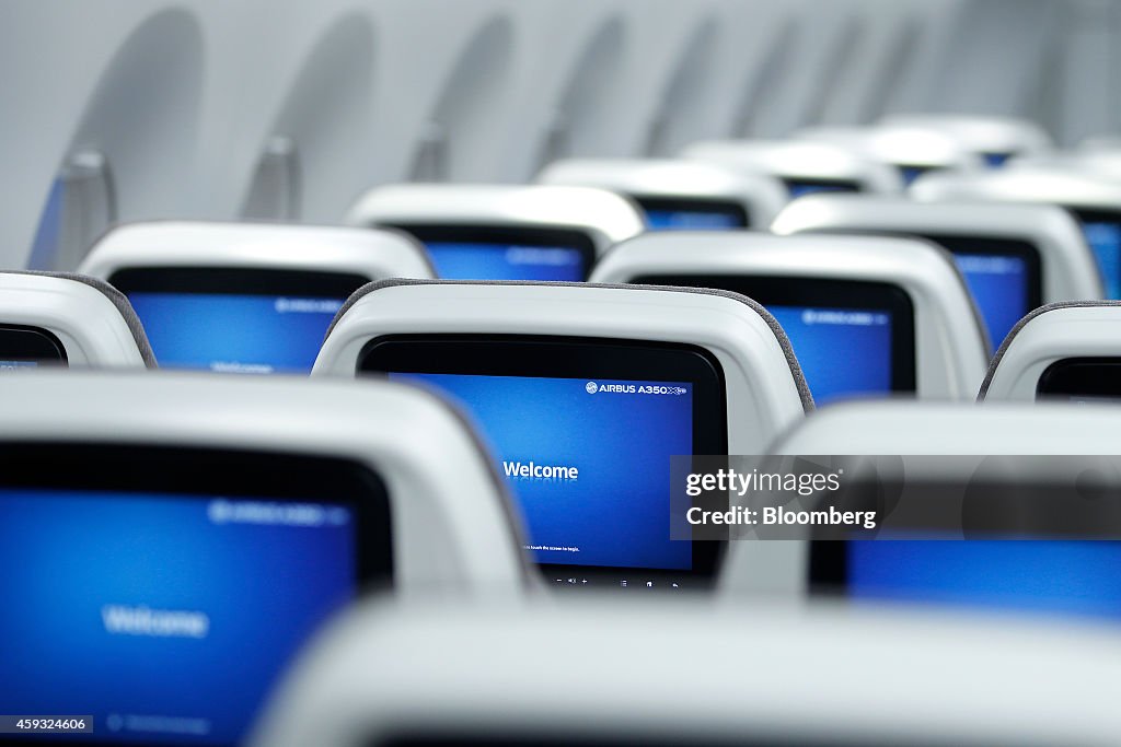 Media Preview Of Airbus A350 At Japan Airline Co.'s Hangar Facility