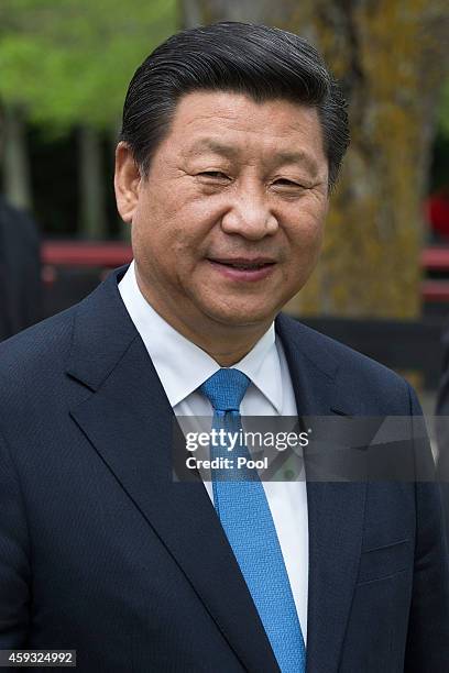 President Xi Jinping of China attends a Karaka Agitech event on November 21, 2014 in Auckland, New Zealand. President Xi Jinping is on a two day trip...