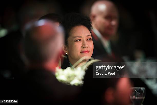 Madame Peng Liyuan wife of Chinese President Xi Jinping, attends a luncheon at SkyCity Grand Hotel on November 21, 2014 in Auckland, New Zealand....