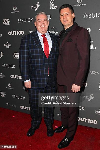 Elvis Duran and Alex Carr attend Out100 2014 presented by Buick on November 20, 2014 in New York City.