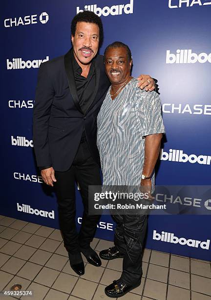 Lionel Richie and Robert 'Kool' Bell of Kool and the Gang attend 2014 Billboard Touring Awards at The Edison Ballroom on November 20, 2014 in New...