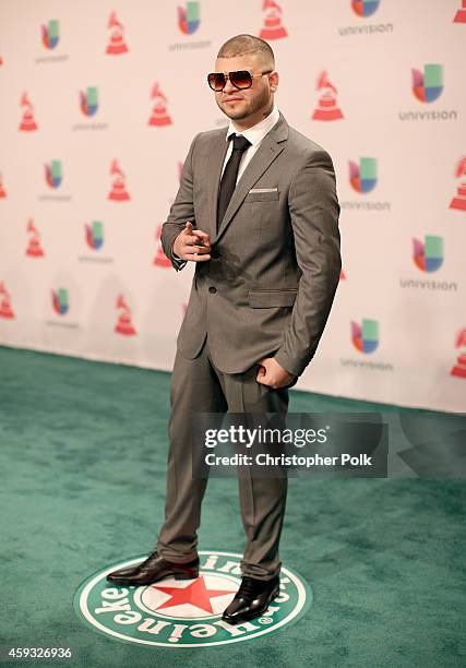 Rapper Farruko attends the 15th Annual Latin GRAMMY Awards at the MGM Grand Garden Arena on November 20, 2014 in Las Vegas, Nevada.