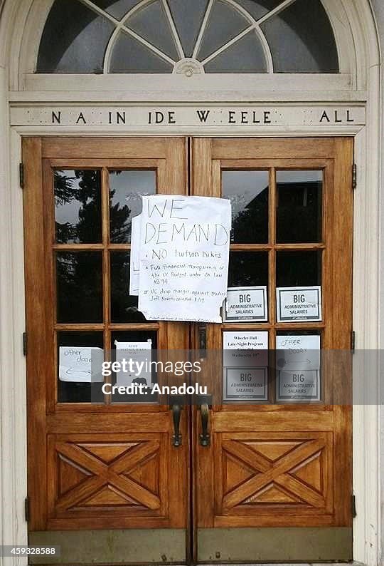 Students occupy Wheeler Hall to protest tuition hikes