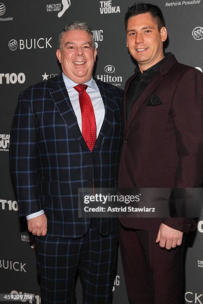 Elvis Duran and Alex Carr attend Out100 2014 presented by Buick on November 20, 2014 in New York City.