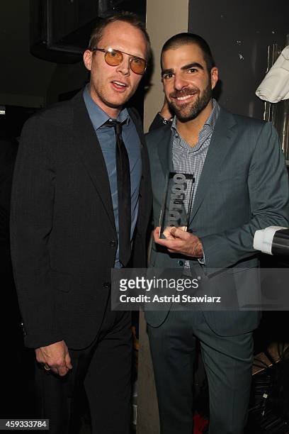 Paul Bettany and Zachary Quinto attend Out100 2014 presented by Buick on November 20, 2014 in New York City.
