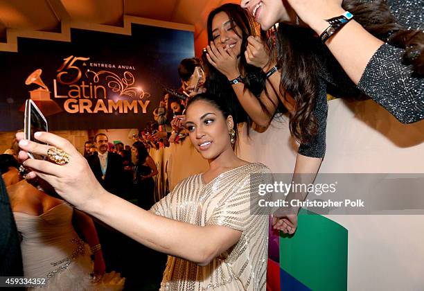 Model Nabila Tapia attends the 15th Annual Latin GRAMMY Awards at the MGM Grand Garden Arena on November 20, 2014 in Las Vegas, Nevada.