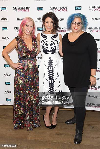 Marti Noxon, Lisa Edelstein, and Jenji Kohan attend the "Girlfriend's Guide To Divorce" New York Series Premiere at Crosby Street Hotel on November...