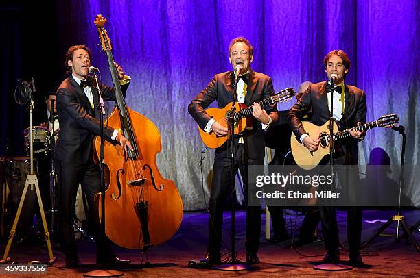 Cafe Quijano performs onstage during the 15th annual Latin GRAMMY Awards premiere ceremony at the Hollywood Theatre at the MGM Grand Hotel/Casino on...
