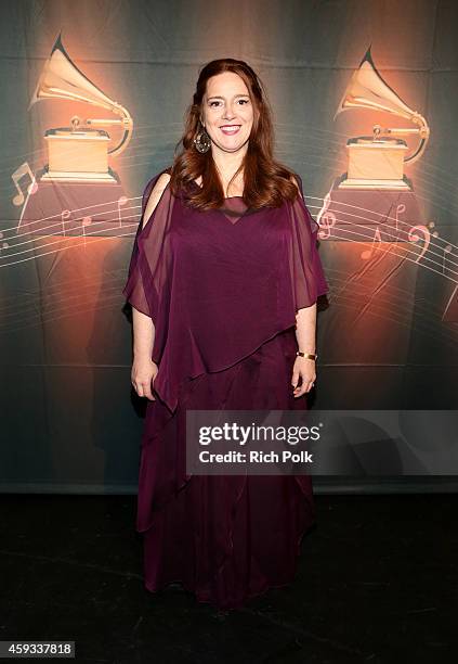 Latin Recording Academy Chair of the Board of Trustees Laura Tesoriero attends the 15th annual Latin GRAMMY Awards premiere ceremony at the Hollywood...