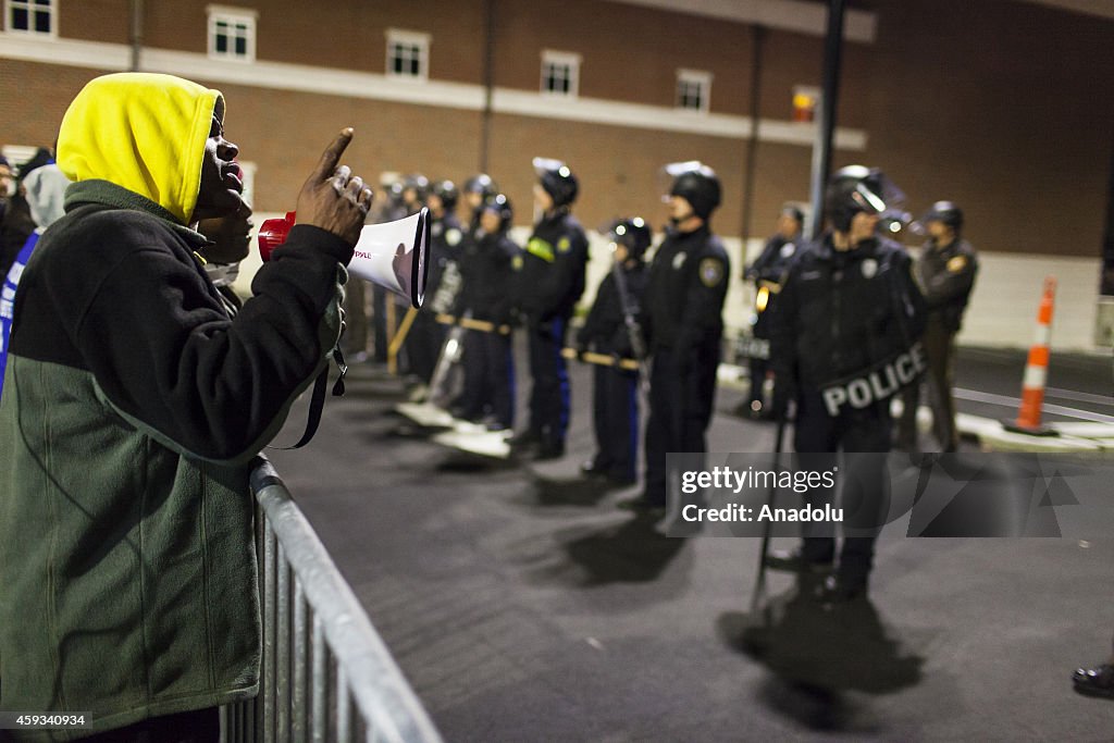 Protest and Arrests outside Ferguson Police Department