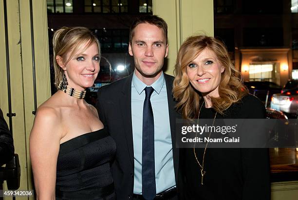 Julia Tracy, Taylor Kitsch and Connie Britton attend the 6th Annual African Children's Choir Changemakers Gala at City Winery on November 20, 2014 in...