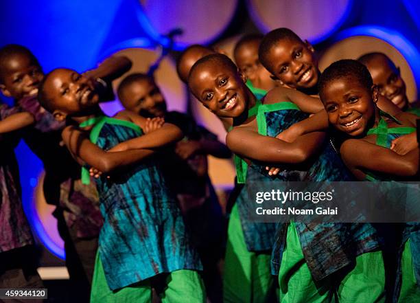 The African Childrens Choir perform at the 6th Annual African Children's Choir Changemakers Gala at City Winery on November 20, 2014 in New York City.