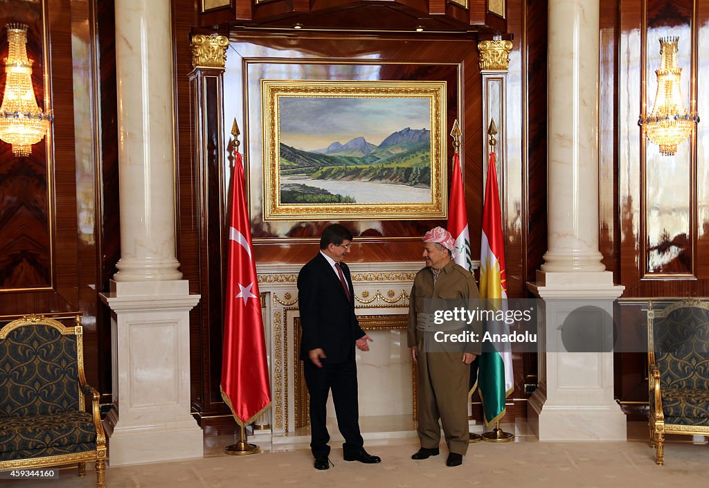 Ahmet Davutoglu - Masoud Barzani meeting in Arbil