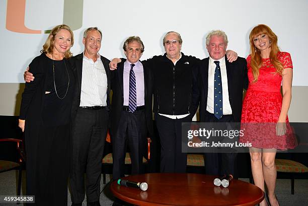Laura Moretti, Gregory J. Shepherd, John Herzfeld, Danny Aiello, Tom Berenger and Rebekah Chaney attend the Q&A session after the premiere screening...