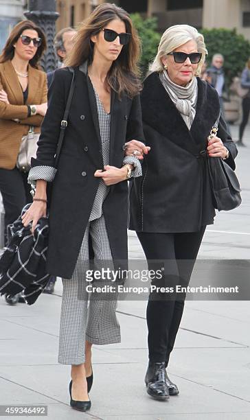 Ines Domecq attends the funeral chapel for Duchess of Alba, Cayetana Fitz James Stuart, on November 20, 2014 in Seville, Spain. Maria del Rosario...