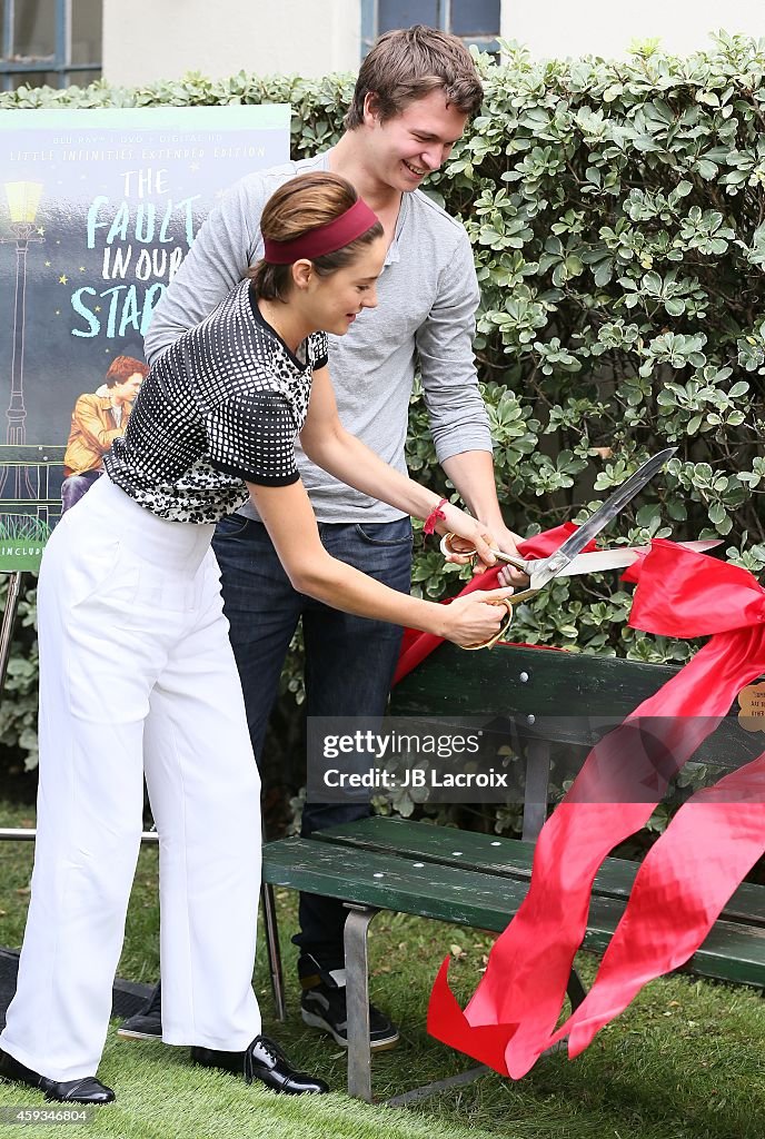 Twentieth Century Fox Home Entertainment's "The Fault In Our Stars" Reunion And Bench Dedication Ceremony