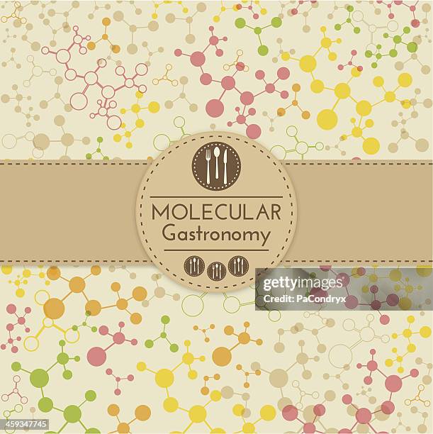 abstract molecular gastronomy background - molecular gastronomy stock illustrations