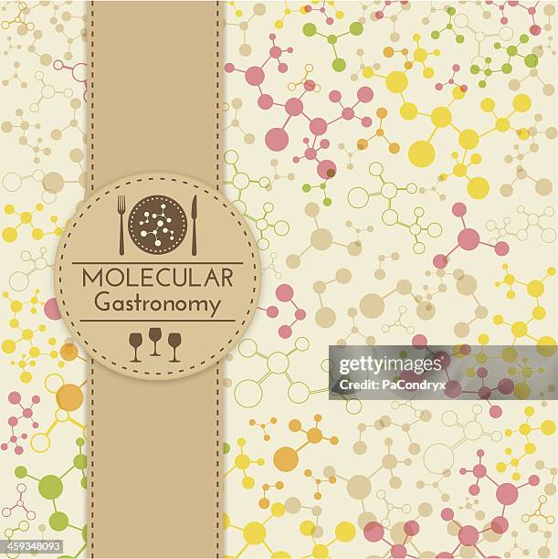 molecular gastronomy background - molecular gastronomy stock illustrations