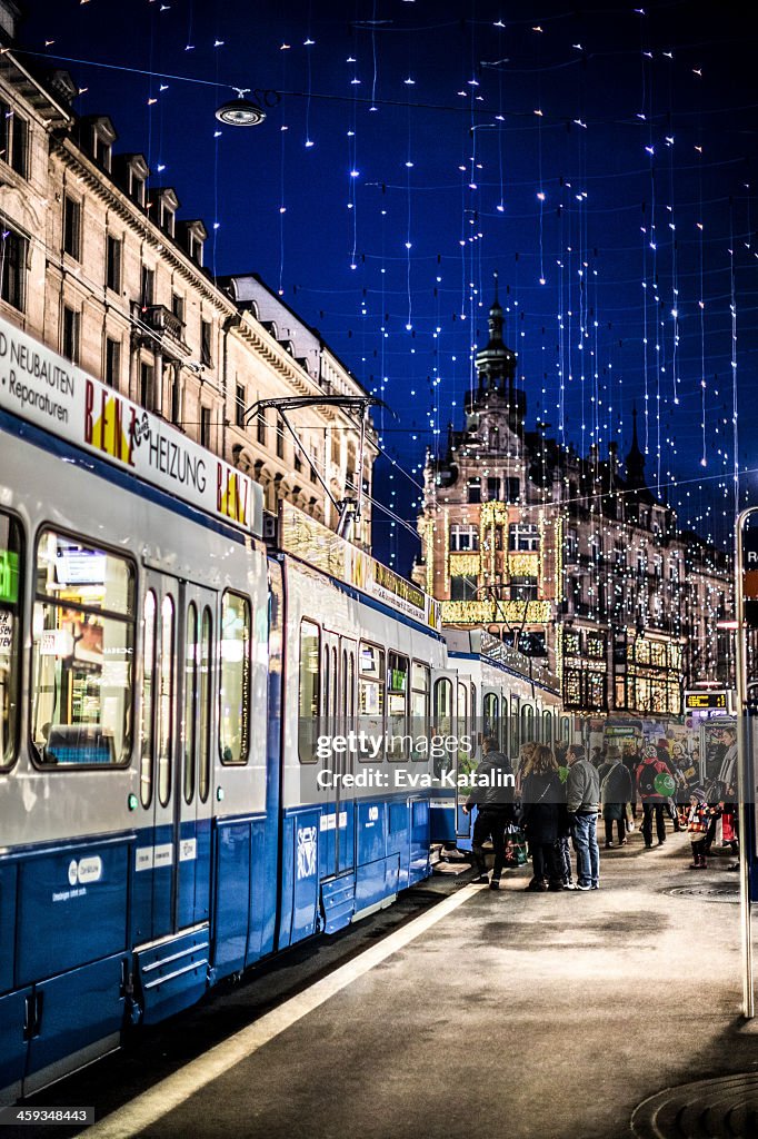 Zurich - Bahnhofstrasse with Christmas lights
