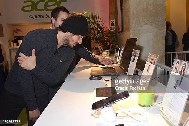 Maxime Musqua attends the Acer Pop Up Store Launch Party at Les Halles on November 20, 2014 in Paris, France.