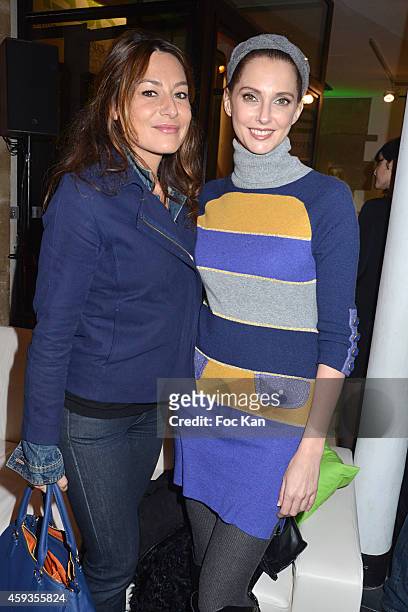 Shirley Bousquet and Frederique Bel attend the Acer Pop Up Store Launch Party at Les Halles on November 20, 2014 in Paris, France.