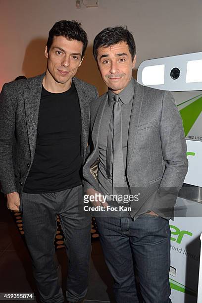 Taig Khris and Ariel Wizman attend the Acer Pop Up Store Launch Party at Les Halles on November 20, 2014 in Paris, France.