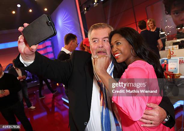 Motsi Mabuse and Harry Wijnvoord attend the RTL Telethon 2014 on November 21, 2014 in Cologne, Germany.