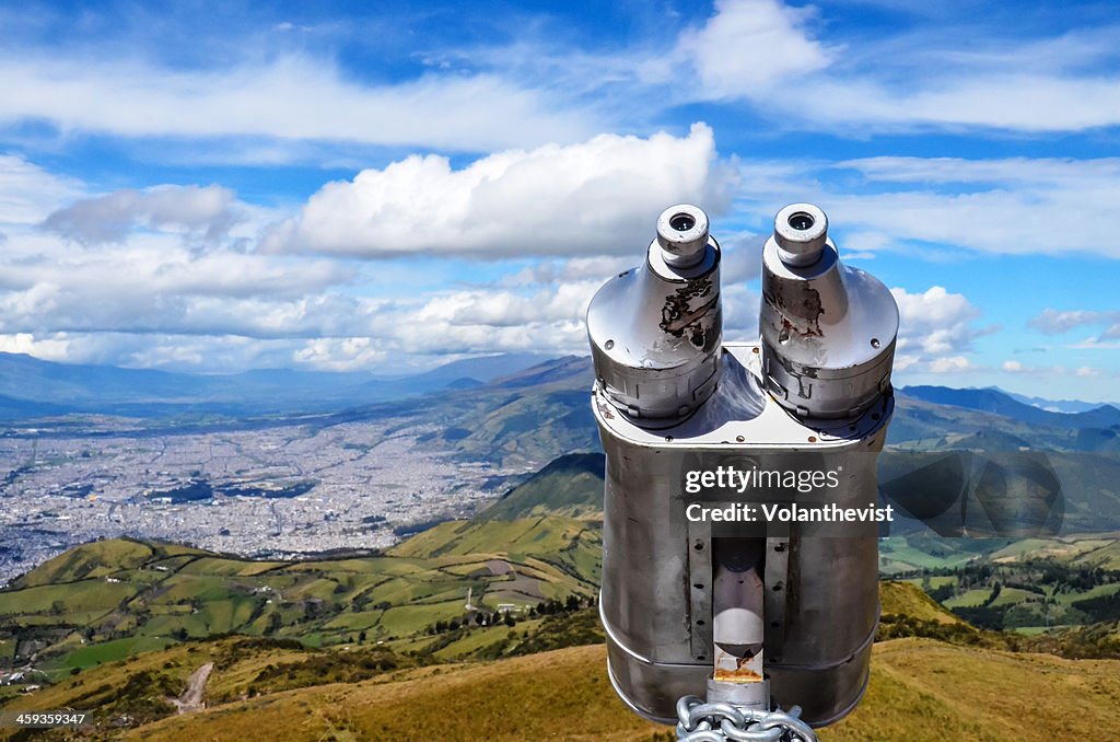 Binoculars on a balcony