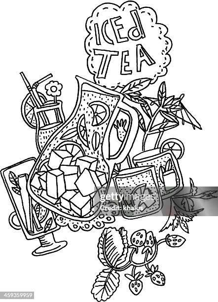 tea background - old kettle stock illustrations
