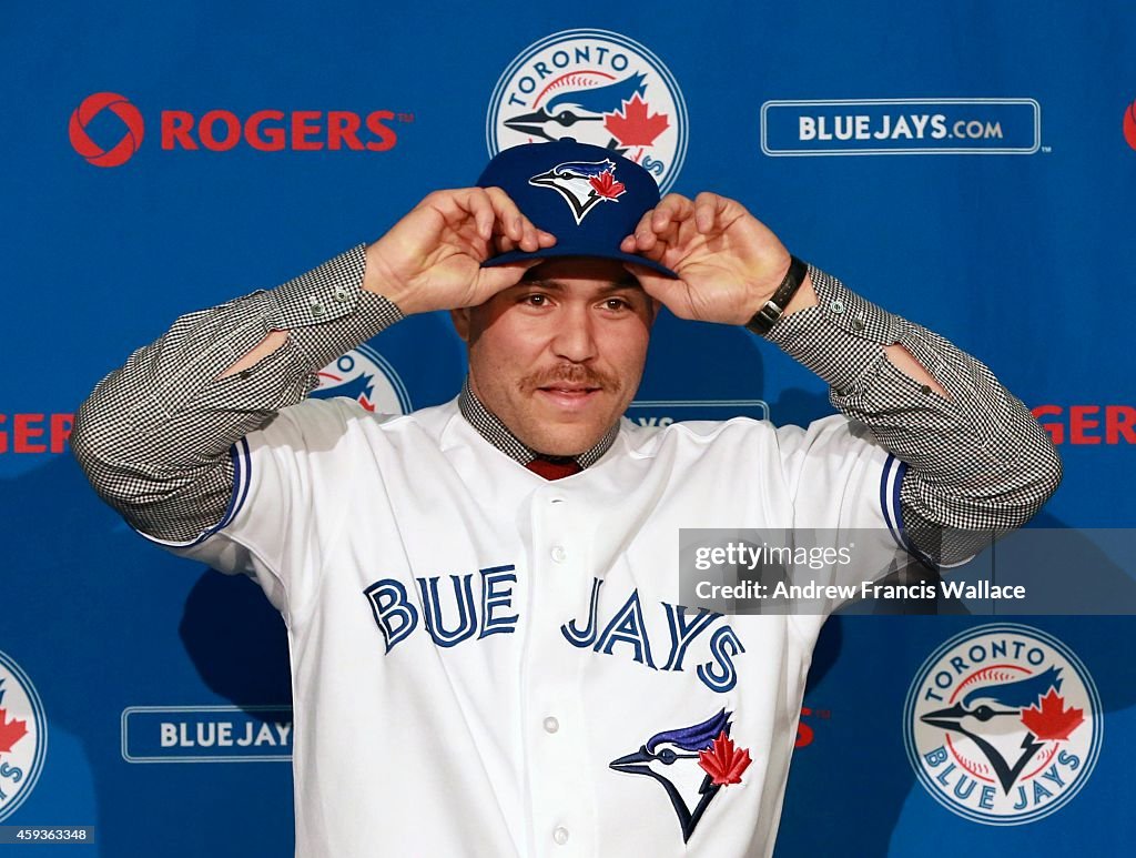 Russell Martin at Blue Jay press conference