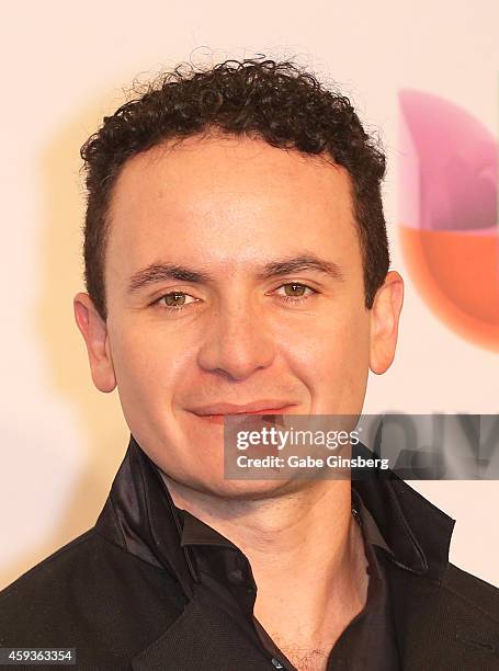 Singer Fonseca, winner of Best Traditional Pop Vocal Album, poses in the press room during the 15th annual Latin GRAMMY Awards at the MGM Grand...