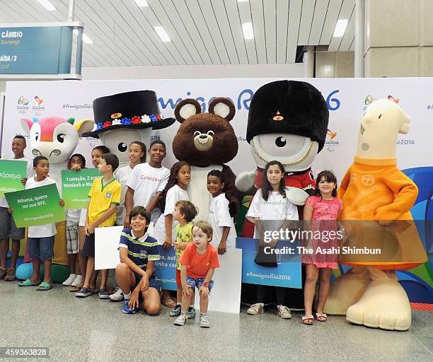 Fu Niu Lele, the mascot from the Beijing Olympic Games, Mandeville, the mascot from the London Olympic Games, Misha, the mascot from the Moscow...