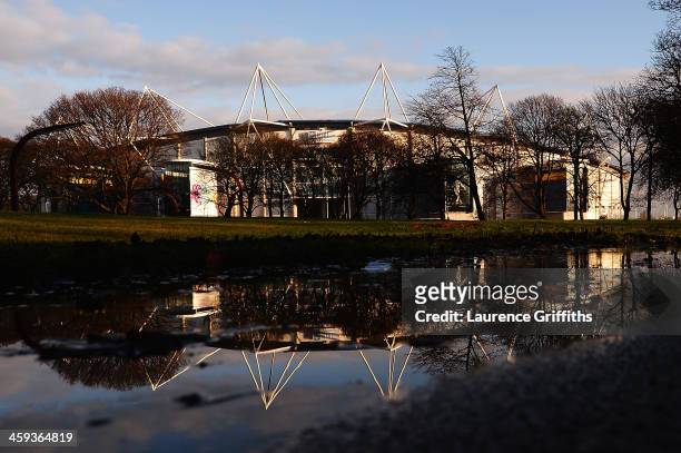 General view outside the stadium before the Barclays Premier League match between Hull City and Manchester United at KC Stadium on December 26, 2013...
