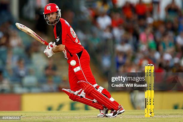 Ben Rohrer Ben Rohrer of the Melbourne Renegades hits the ball during the Big ...